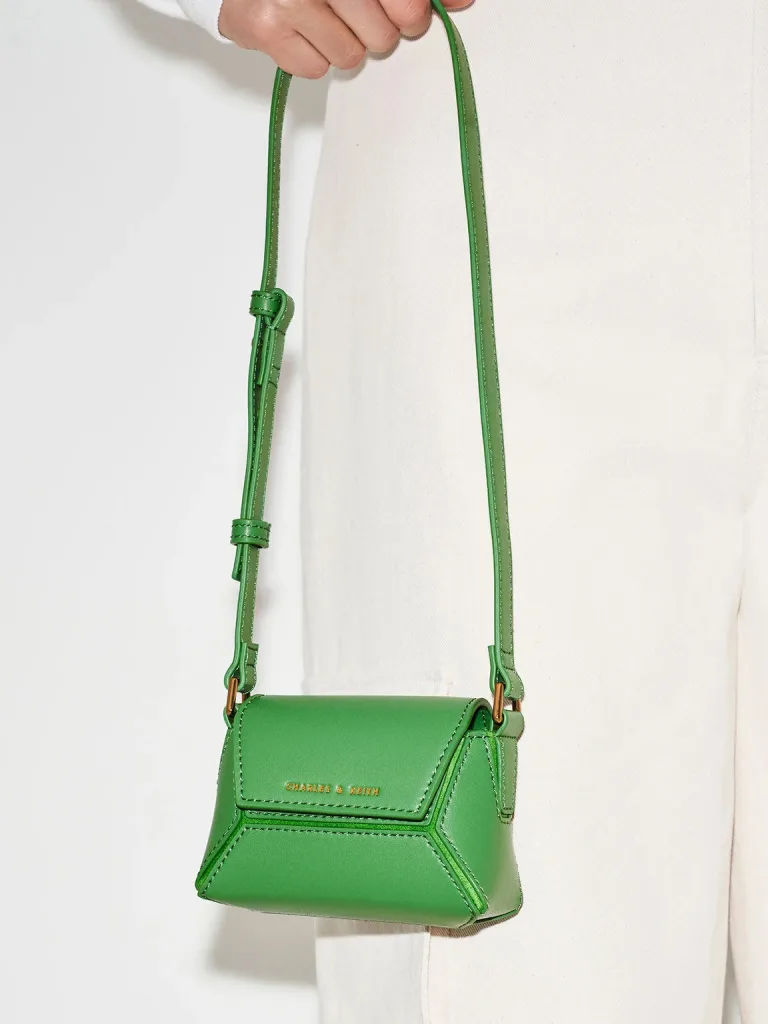 Nasrin Geometric Mini Bag – Green