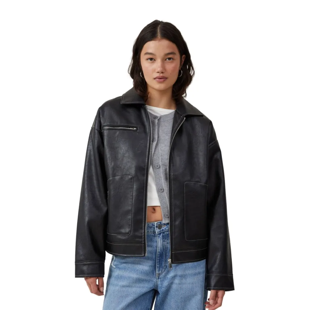 Leo Faux Leather Jacket