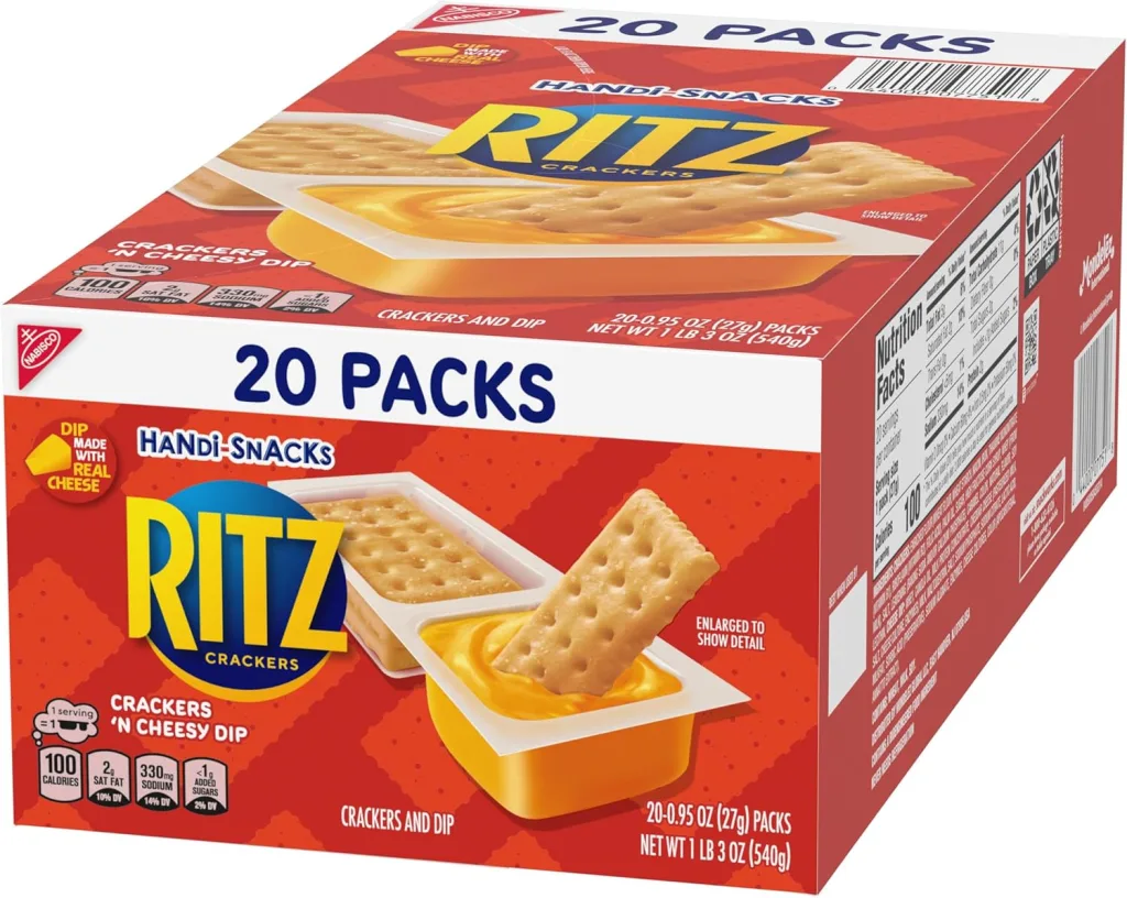 Handi-Snacks Crackers ‘N Cheesy Dip Snack Packs, 20 Snack Packs