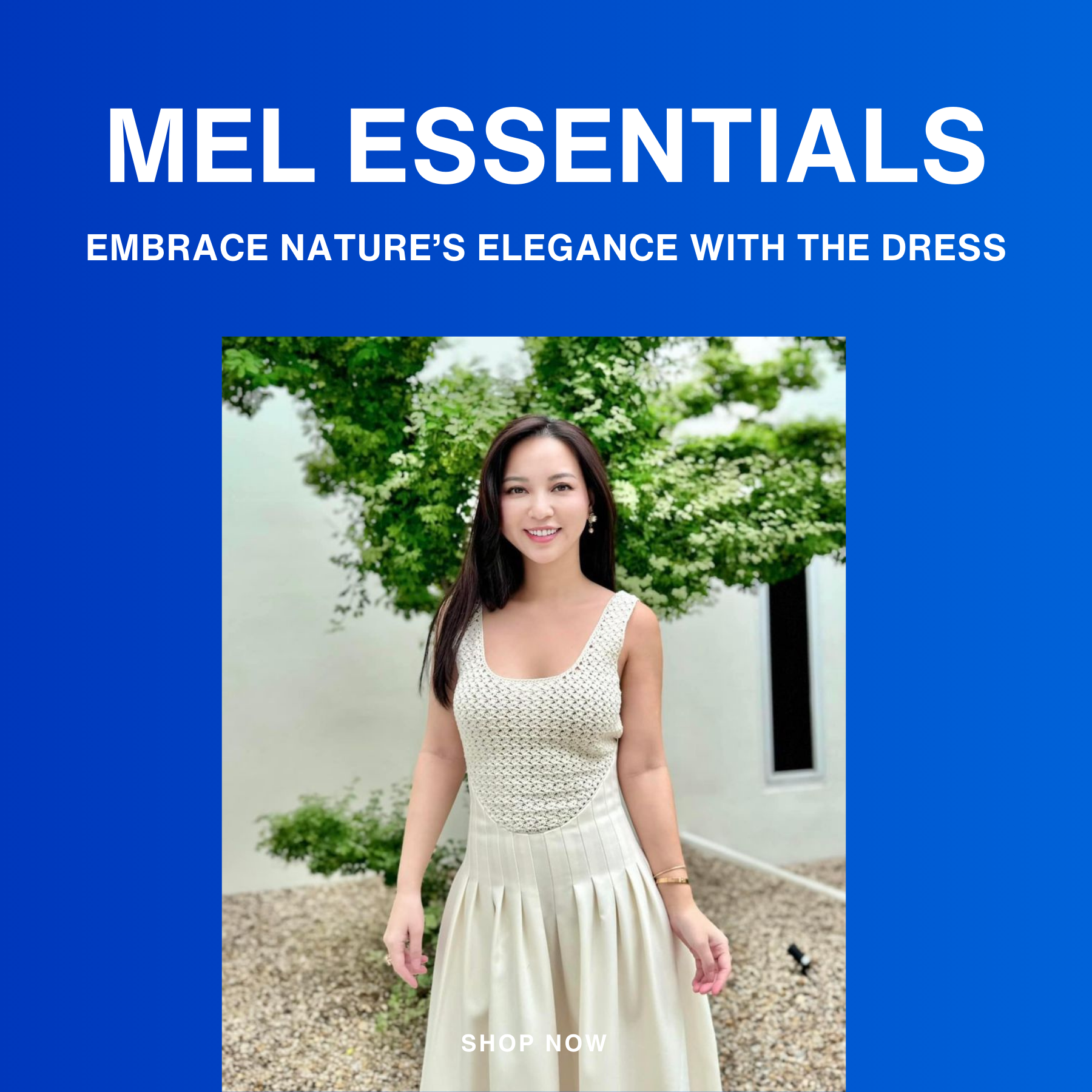 Embrace Nature’s Elegance with the Leaf Knit Wasp-Waisted Dress by Mel Essentials