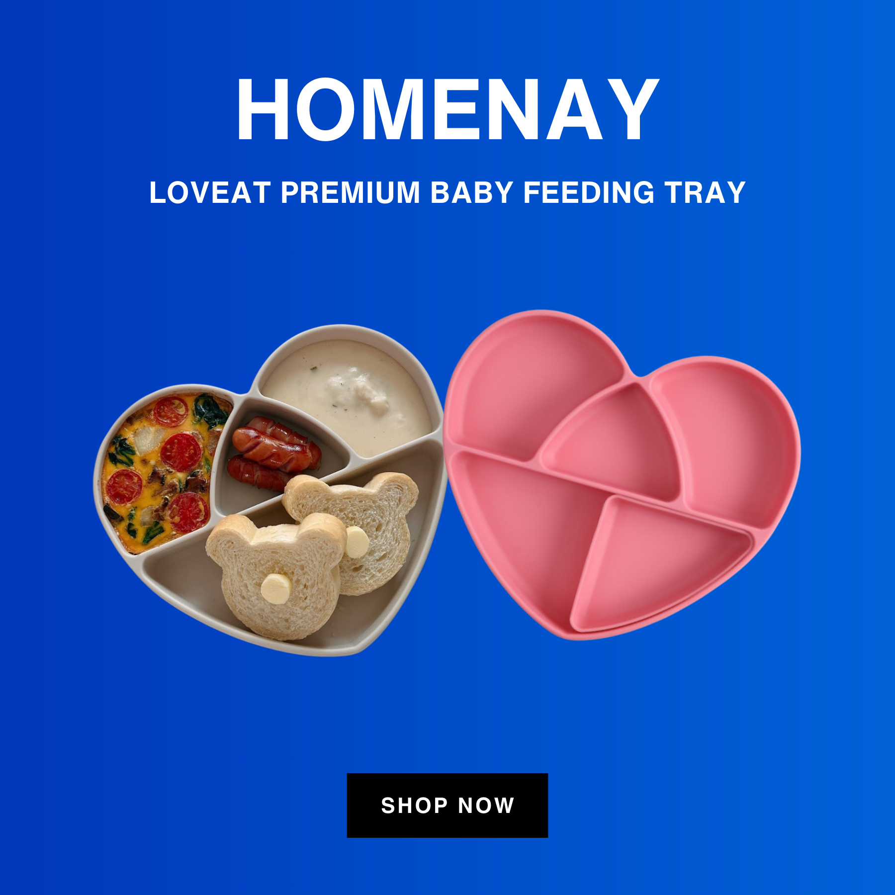 Loveat Premium Baby Feeding Tray - A Cute, Functional Mealtime Essential for Your Little One