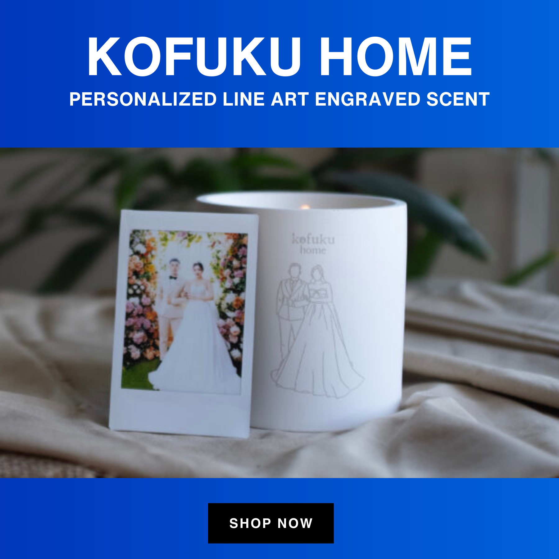 PERSONALIZED LINE ART ENGRAVED SCENT FROM KOFUKU HOME – A UNIQUE GIFT FOR EVERY SPECIAL OCCASION