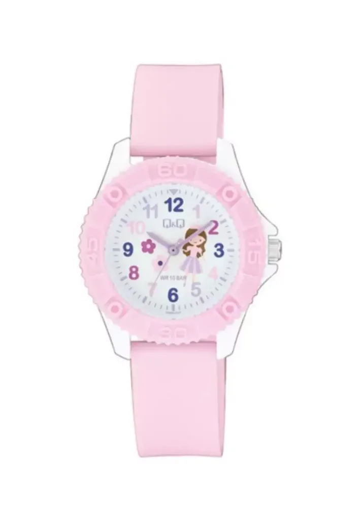Watch by Citizen VQ96J027Y Kids Analog Watch with Pink Rubber Strap (Free Gift)