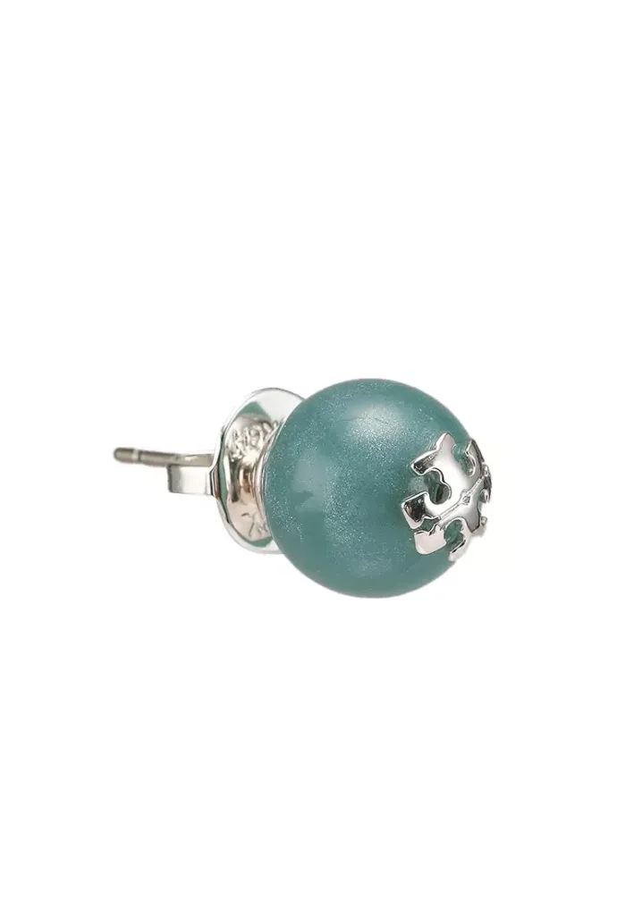 Resin Logo Stud Earrings (nt)