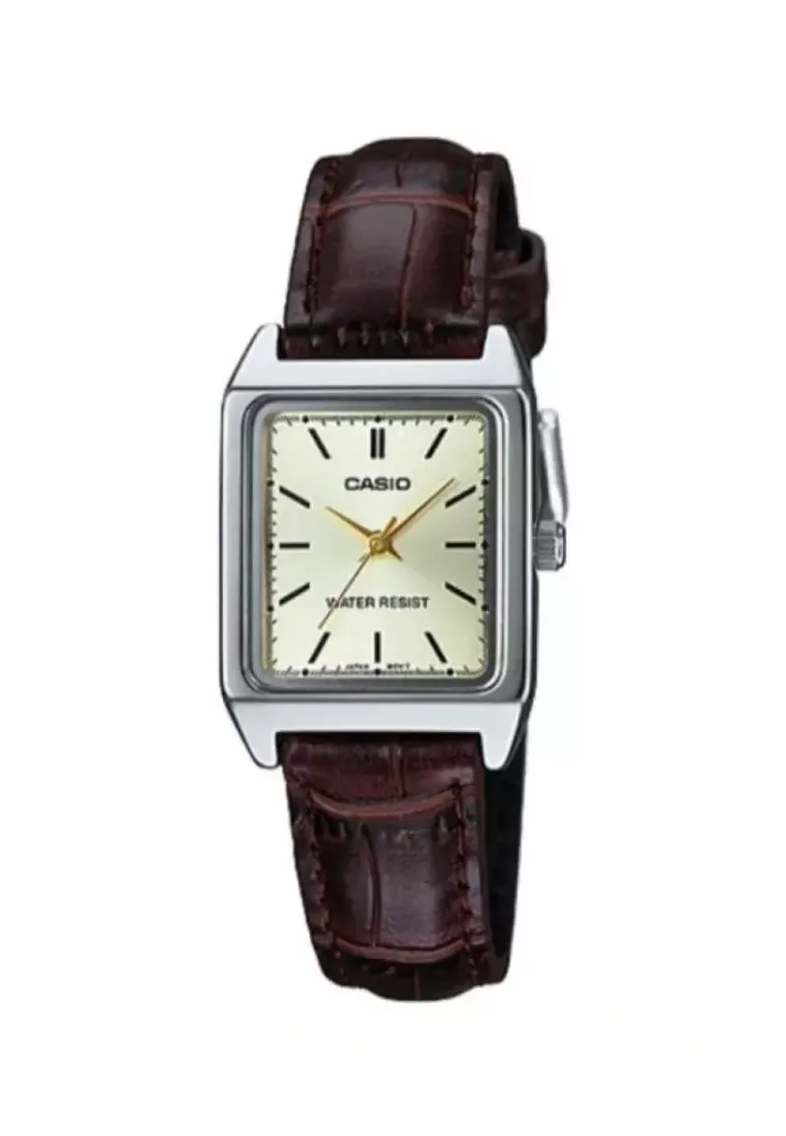 Women’s Analog Watch LTP-V007L-9E Brown Leather Band Ladies Watch