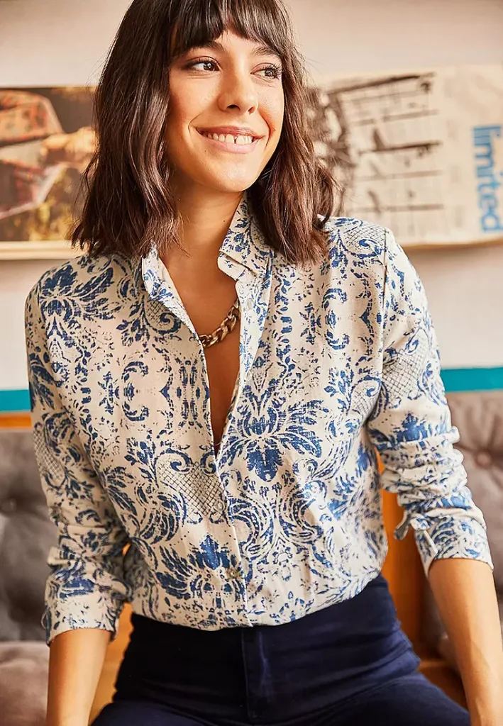 Patterned Viscose Shirt