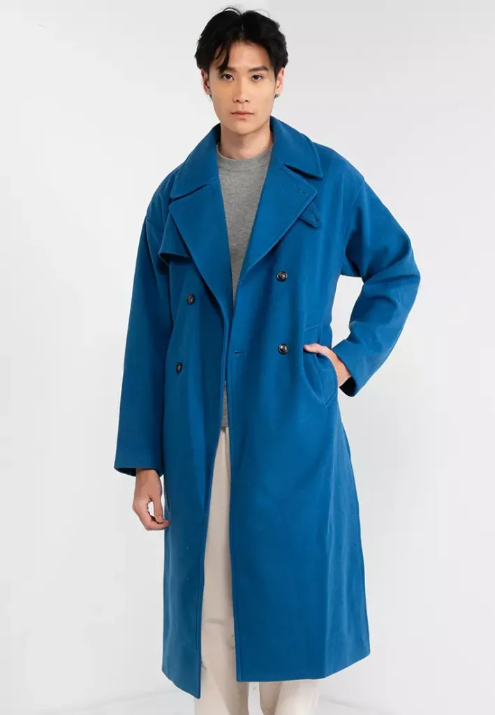 Wool Slit Trench Coat