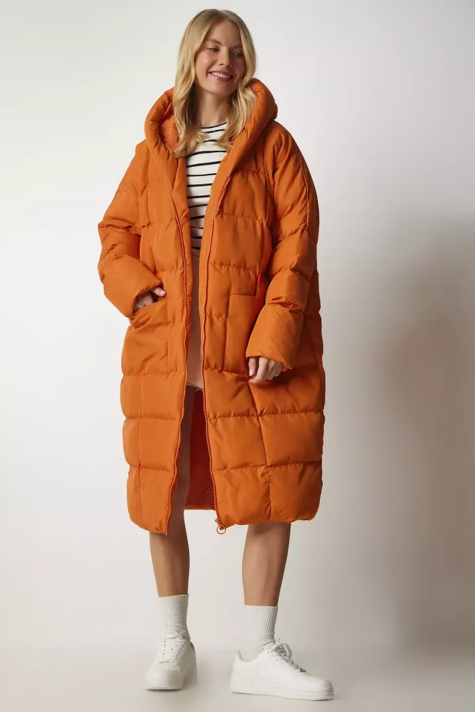 Hooded Long Inflatable Coat