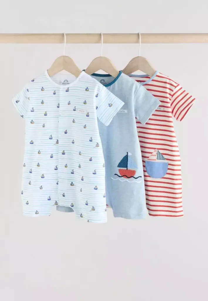 Baby 100% Cotton Rompers 3 Pack
