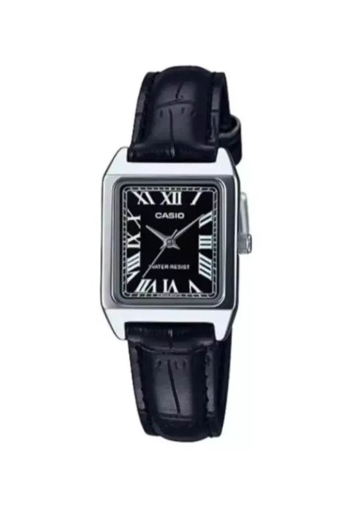Women’s Analog Watch LTP-V007L-1B Black Leather Band Watch for ladies