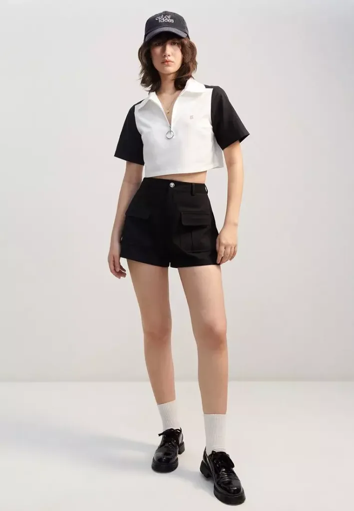 A2ESHIP-DỊCH VỤ MUA HỘ QUỐC TẾ Pomelo High Waist Shorts – Black
