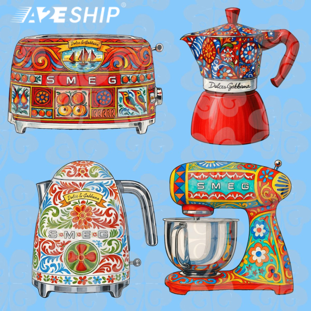 MANG KIỆT TÁC SMEG X DOLCE & GABBANA VỀ GIAN BẾP: MUA HỘ VÀ SHIP HÀNG QUỐC TẾ AN TOÀN CÙNG A2ESHIP